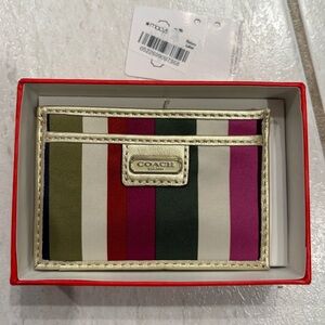 NEW COACH Gold Card Holder Wallet
